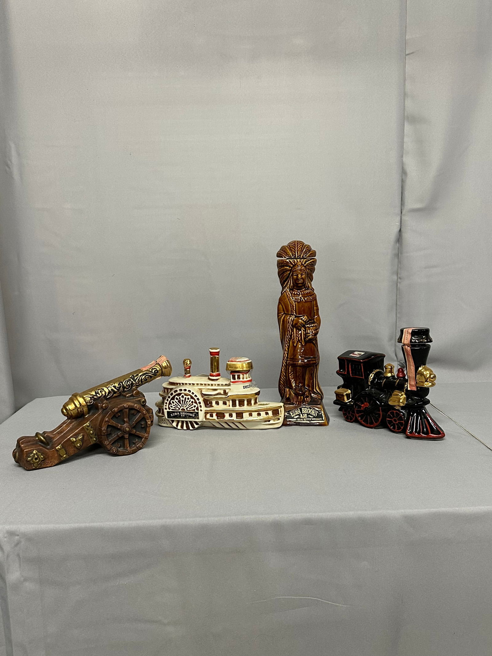 Set of 4 Ezra Brooks Whiskey Decanters (1 of 20)