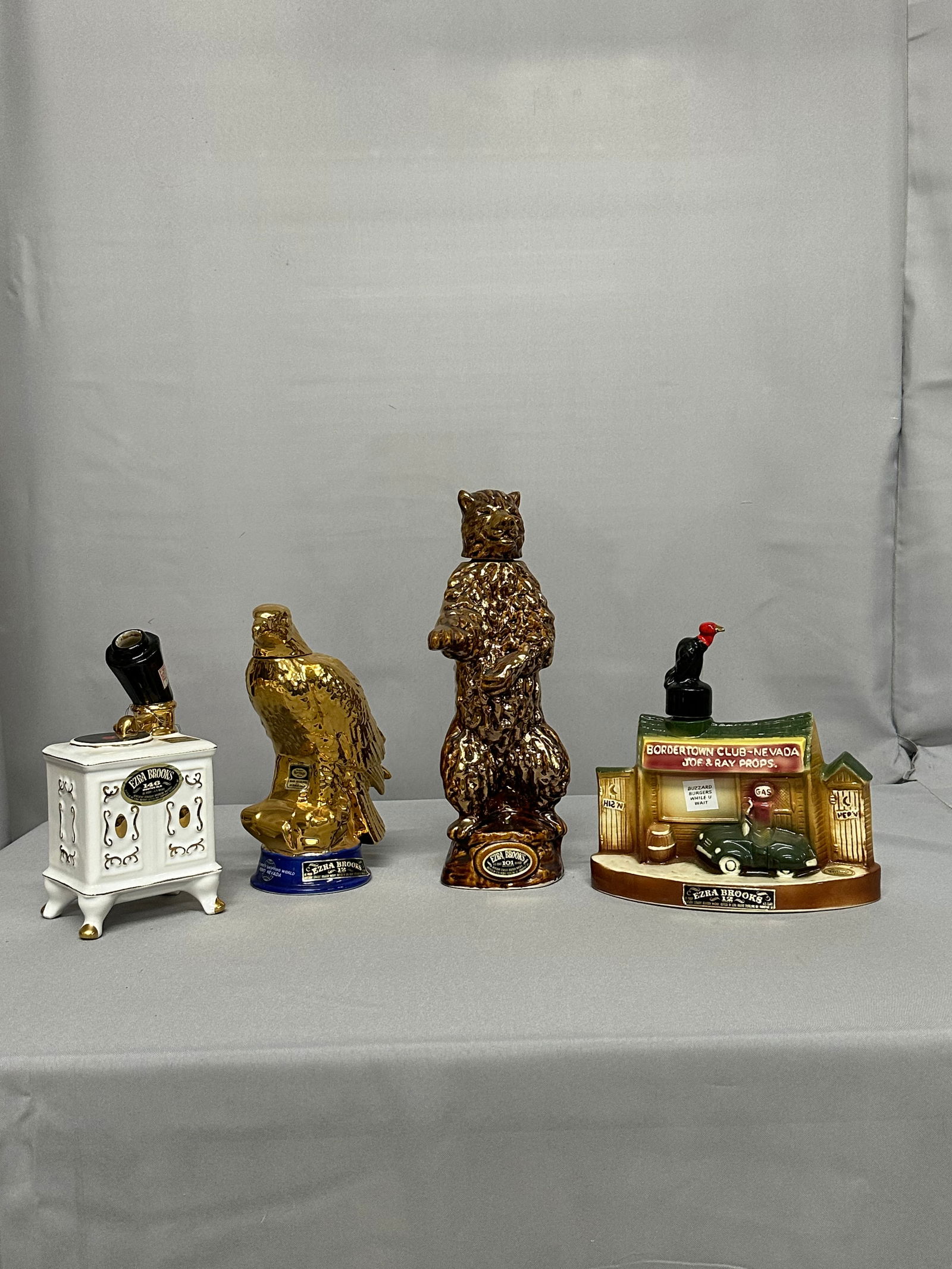 Set of 4 Ezra Brooks Whiskey Decanters (1 of 20)