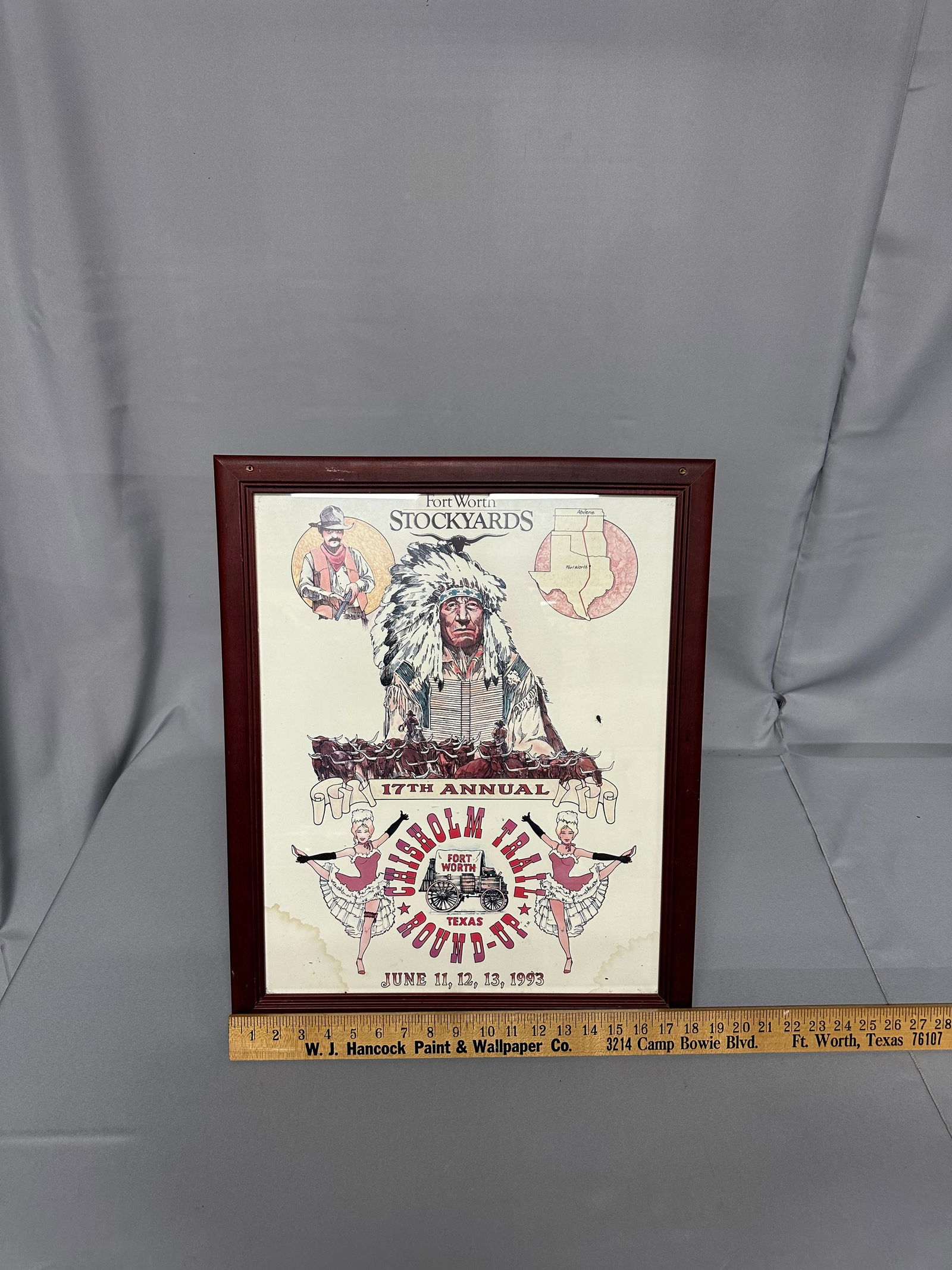 Fort Worth Stockyards Rodeo Flyer with Chief June 1993 Chisolm Trail (1 of 7)