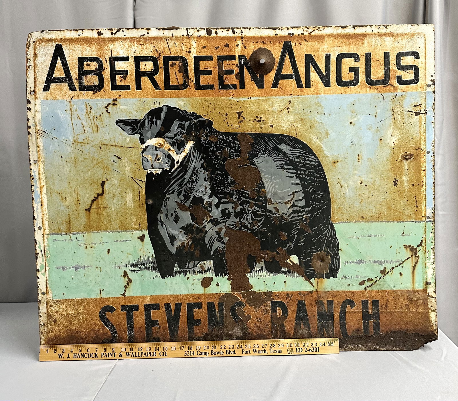 Double Sided Large Angus Aberdeen Ranch Metal Sign (1 of 14)