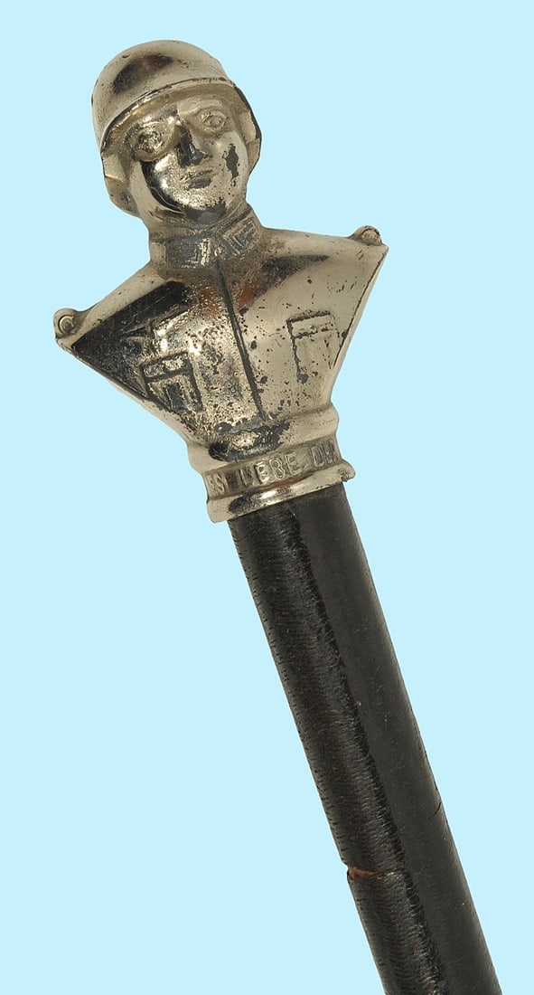 *WWII German Swagger Stick with Decorative Bust Topper (KDW) (1 of 7)