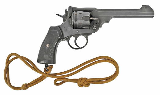 RARE British Enfield Contract Webley MK-VI .45 ACP Webley Top-Break Revolver - FFL # 6477 (J2D1): British 1923-dated Enfield contract Webley MK-VI .45 ACP Top-Break Revolver in good condition with a bright and defined bore. The action appears to function and the finish shows mild service use. The