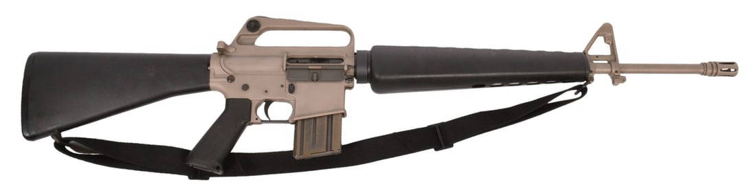 RARE Colt SP-1 AR-15 Electroless Nickeled 5.56mm Semi-Automatic Rifle - FFL # SP202785 (RGA1): A Colt SP-1 AR-15 Electroless Nickeled 5.56mm Semi-Automatic Rifle that is in good to very good condition with a bright and defined bore. The action appears to function properly, and the finish has