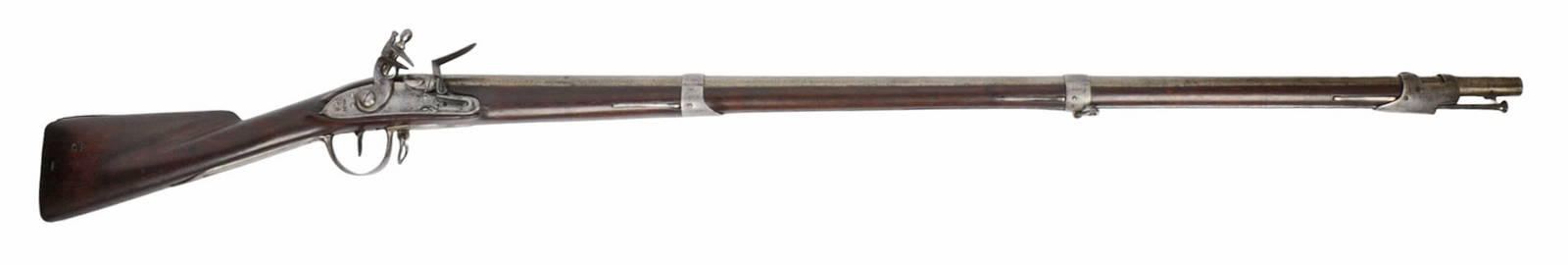 US Military M1797 Contract CP Miles .69 Caliber Flintlock No FFL Required (HRT1): This early US Military M1797 Contract CP Miles .69 Caliber Flintlock that is in fair to good condition with a pitted but good bore. The action appears to function properly and the finish shows wear