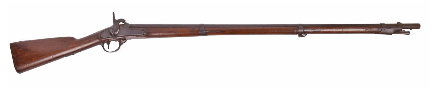 US Military Civil War Springfield M1842 .69 Cal Percussion Musket - Antique - no FFL meeded (HRT1): This US Military 1846-dated Mexican-American War/Civil War era Springfield M1842 .69 Cal Percussion Musket is in good condition with a dirty bore that needs some cleaning. The action appears to