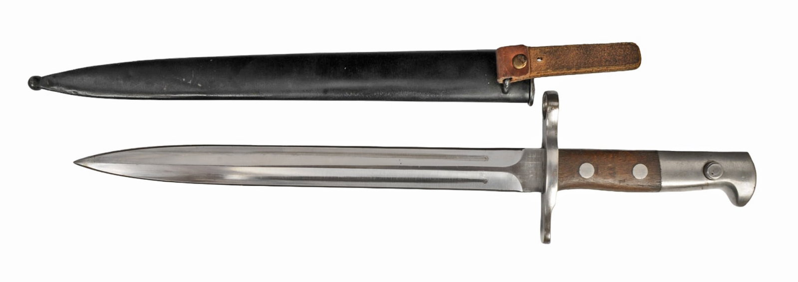 Swiss Military WWII era K31 Schmidt-Rubin Rifle Bayonet (J2D): A Swiss Military WWII era K31 Schmidt-Rubin Rifle Bayonet in very good+ condition with the scabbard.