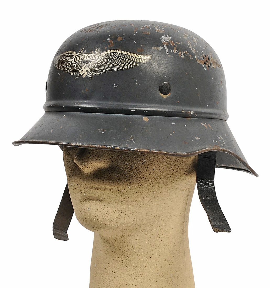 *German World War II Luftchultz Beaded Helmet (SGF) (1 of 11)