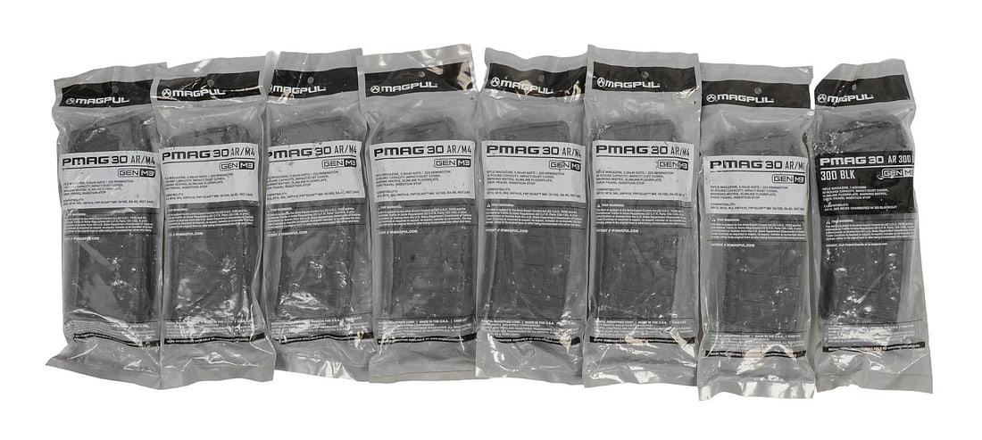 Magpul 30 round P-Mags 300 Blackout / 5.56x45mm lot of 8 new and unopened (APL) (1 of 9)