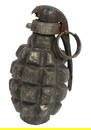 Original French/US WWI era F1 Hand Grenade with Billant Mod&#232;le 1916 B Fuse Inert (A)