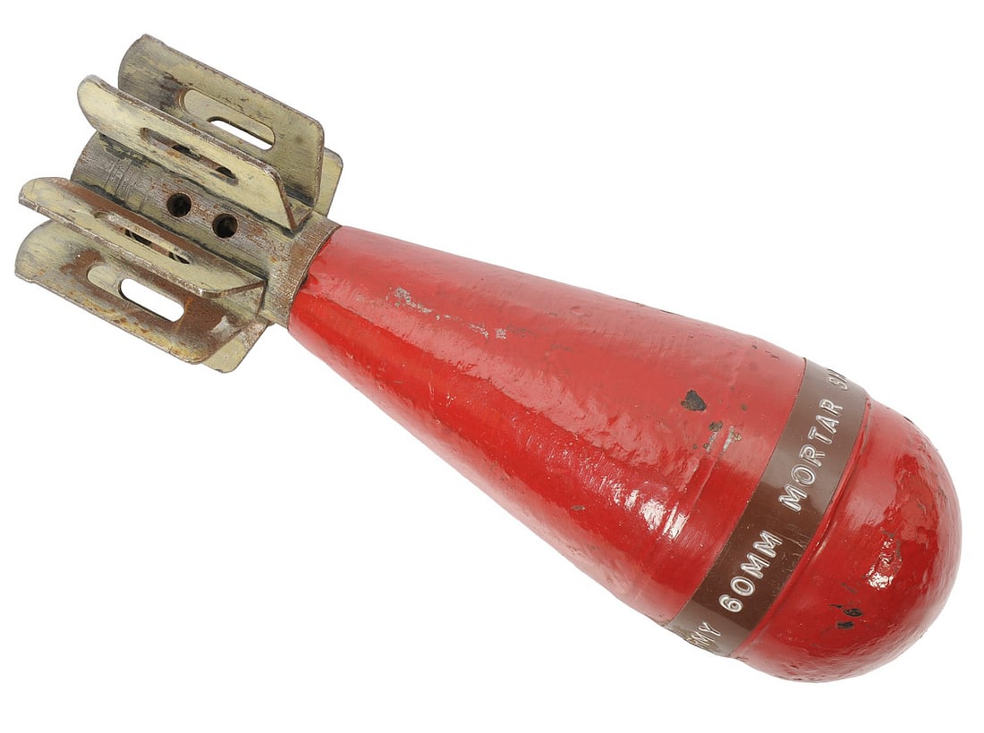 US Military WWII era 60mm Inert Mortar Bomb (C2P) (1 of 5)