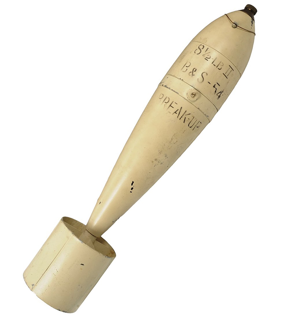 Royal Canadian Air Force WWII era 8 1/2 Lbs II B & S- 54 Break Up Inert Practice Bomb (EDN) (1 of 7)
