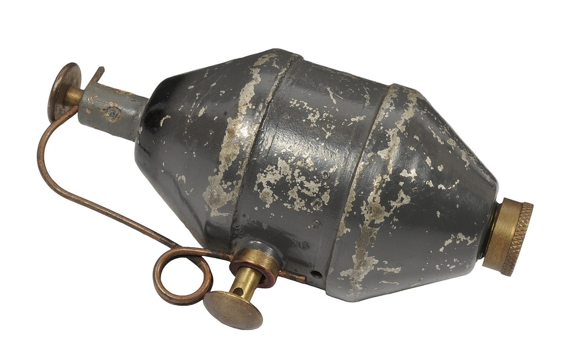 *Original German Military WWII era Handgranate 343 d - Danish Model 1923 Hand Grenade - Inert (A) (1 of 4)