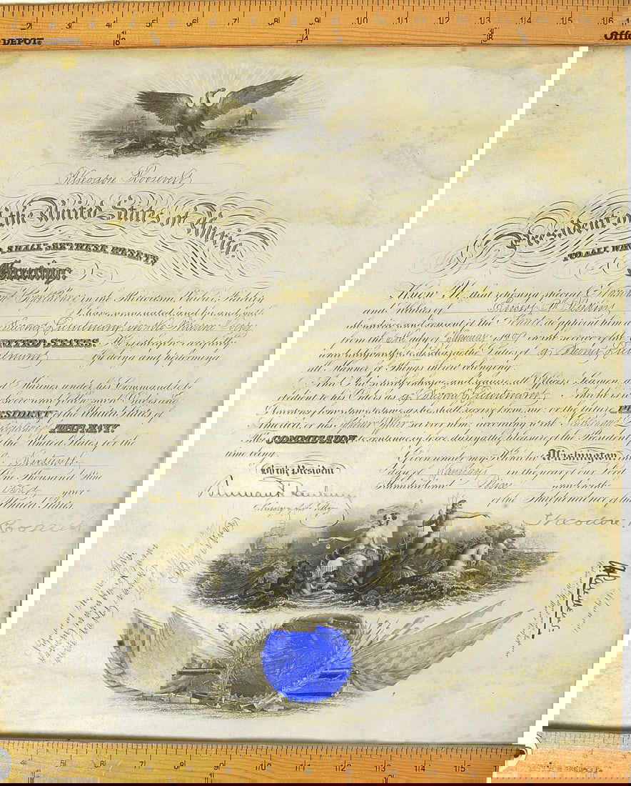 Teddy Roosevelt/Woodrow Wilson Ink-Signed Presidential Naval Documents (S3L) (1 of 20)