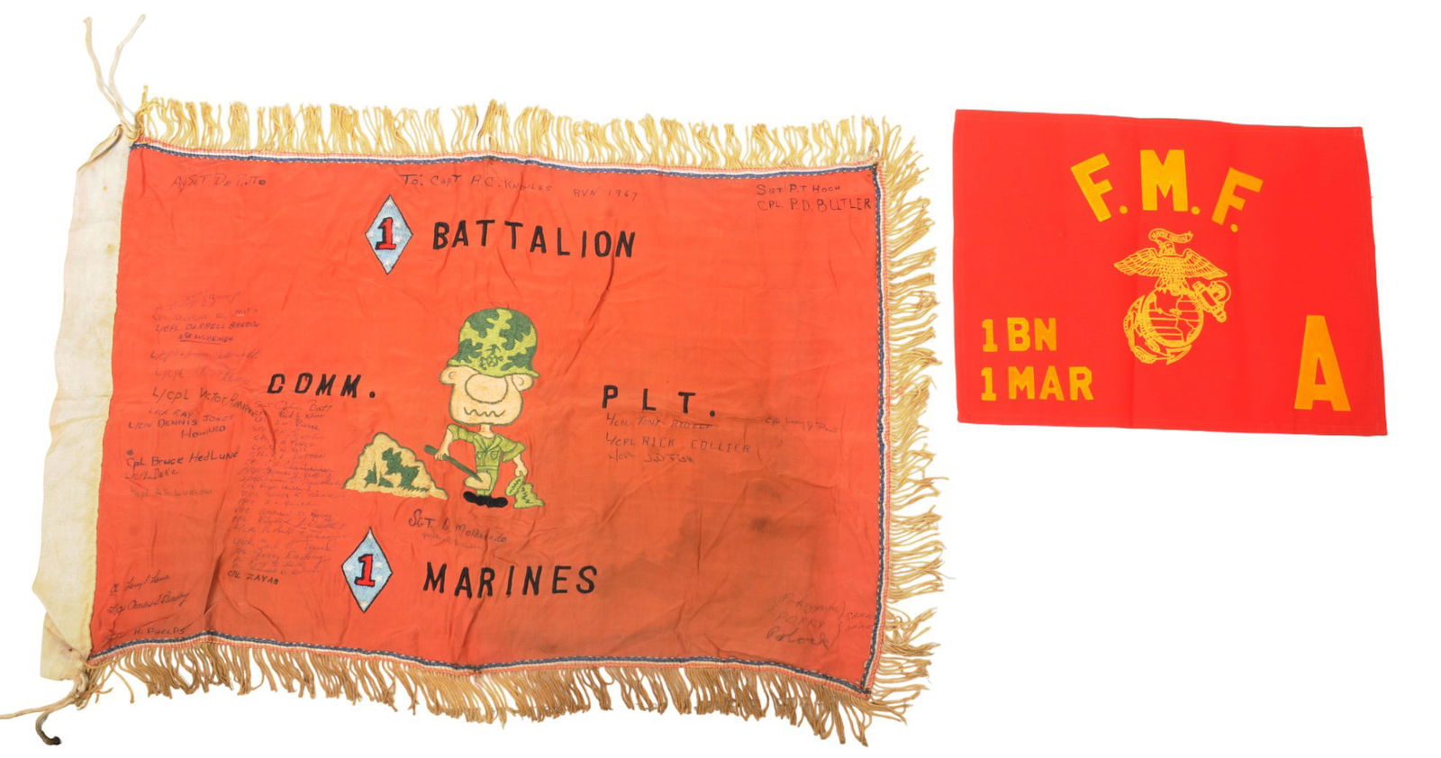 Two US Marine Corps Vietnam era Flags (S3L) (1 of 16)