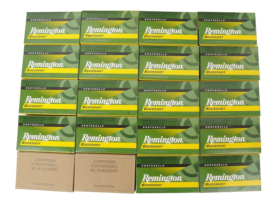 Remington/Olin 12 Gauge 00 2 3/4in Ammo Lot of 100 Shells (RM) (1 of 4)