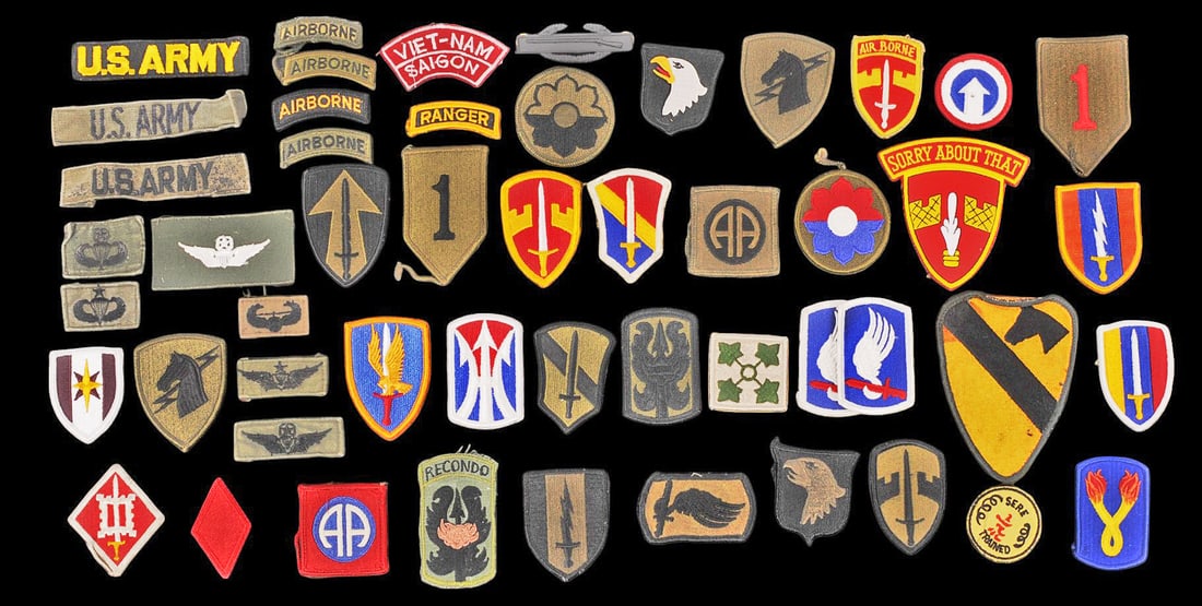 US Military Vietnam Era Patch Lot of 50+ (RM) (1 of 2)