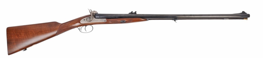 Pedersoli-Italy Kodiak 58. Cal. Black Powder Side by Side Rifle No FFL Required (K1S1): A Pedersoli-Italy Kodiak 58. Cal. Black Powder Side by Side Rifle in very good condition with a bright bore and strong rifling but desires cleaning. The action appears to function properly. The overal