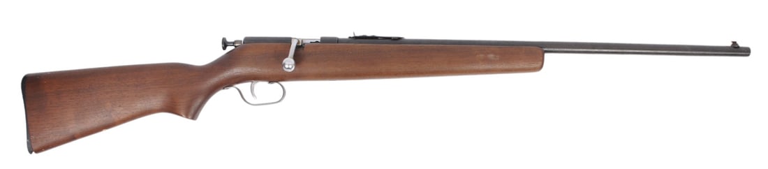 Marlin Model 100 22LR Single Shot Bolt Action Rifle FFL Required #NSN (PAT1): A Marlin Model 100 22LR Single Shot Bolt Action Rifle in good to very good condition with a semi-bright bore that desires cleaning and fair rifling. The action appears to function properly with the ri