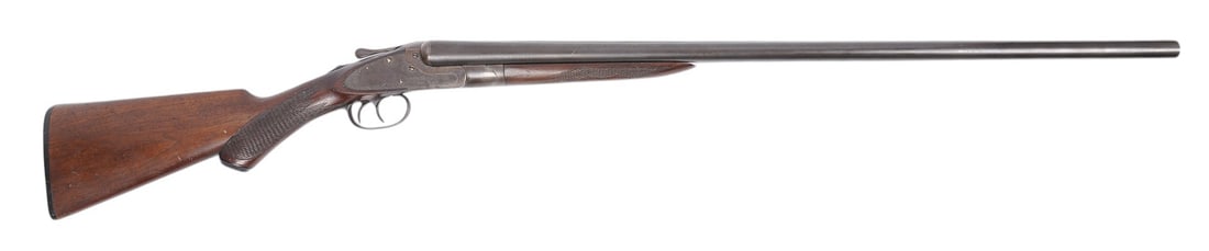 American Gun Co. Knickerbocker 16 Ga. Side by Side Break Action Shotgun FFL Required #84263 (HHS1): An American Gun Co. Knickerbocker 16 Ga. Side by Side Break Action Shotgun in good condition with semi-bright smooth bores that both desire some cleaning. The action appears to function properly with 