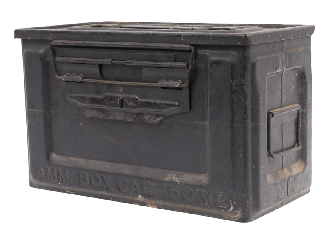 Amm Box Cal 50 M2 Vintage Us Military Ww2 Ammo Metal