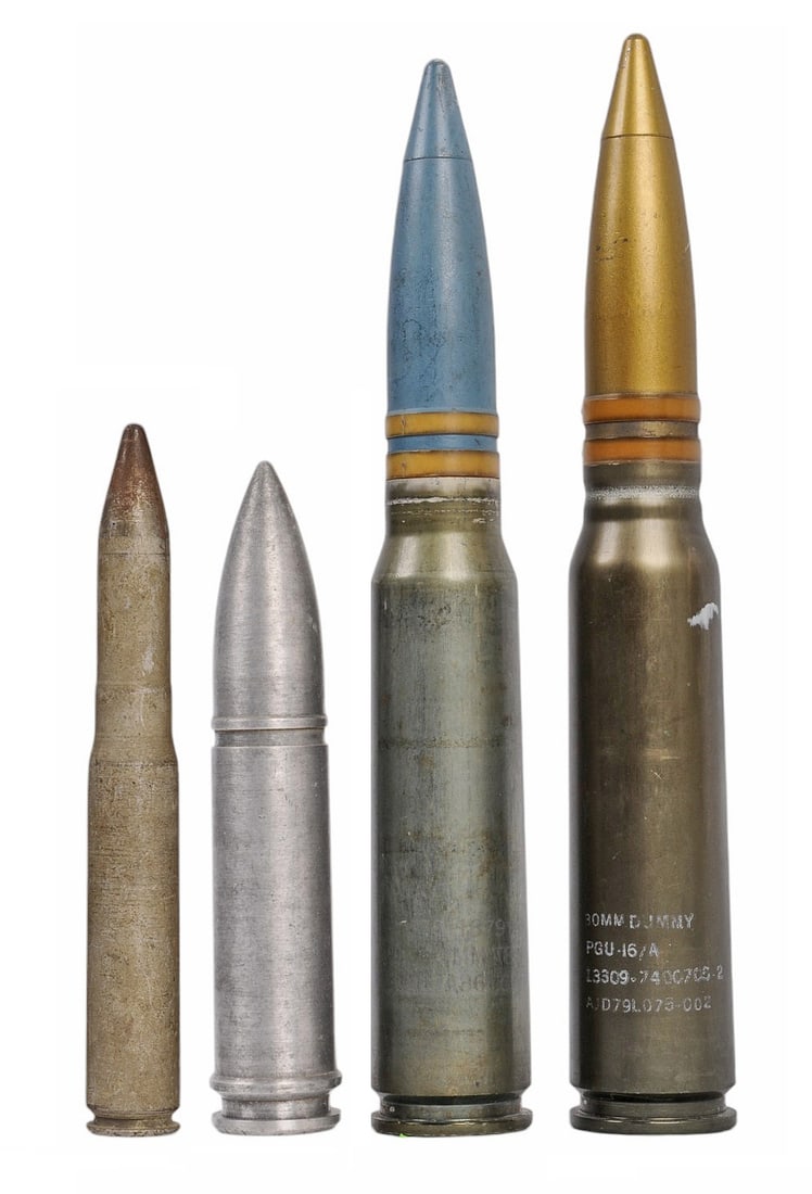 Lot of 4 Cold War to GWOT era U.S. Military Inert Drill Munitions (D2J) (1 of 7)