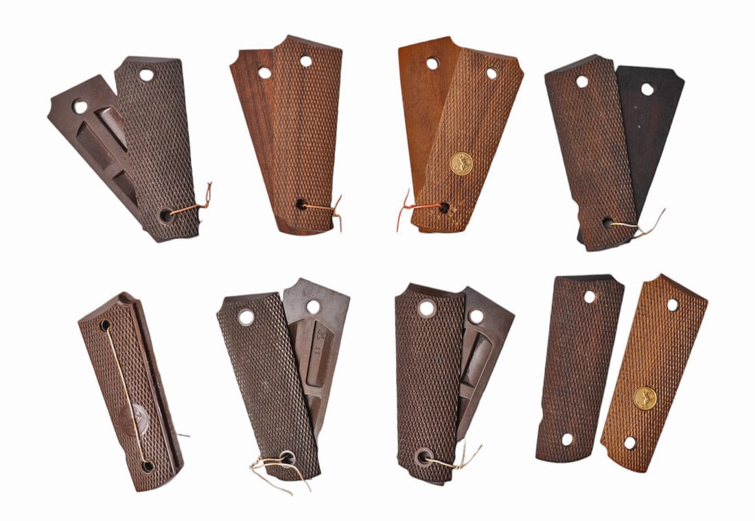 Variety Lot of 8 Sets of M1911 Grips (USGI WW2 1911A1 and Colt Gold Cup/Series) (H3S) (1 of 2)