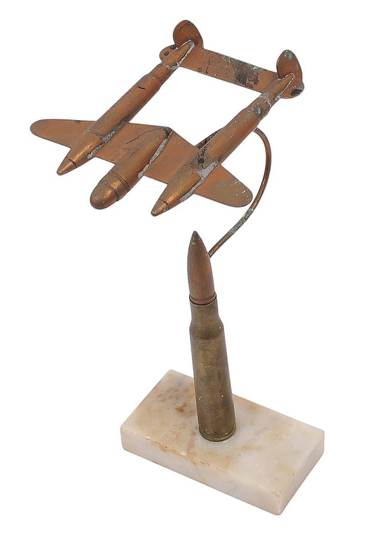 US WWII era P-38 Lightening Trench Art (JBB) (1 of 8)