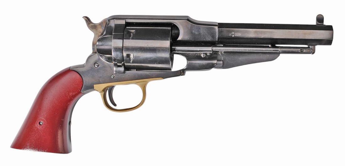 Taylor's & Co/Uberti M1858 Conversion 45 LC/45 Caliber Revolver FFL Required: X44946 (J2D1): A Taylor's & Co/Uberti M1858 Conversion 45 LC/45 Caliber Revolver that is in very good condition with a bright and defined bore. The action appears to function properly with a tight lockup, and the fi