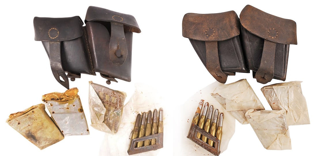 Great War/World War One Era Austrian 8x50mmR Pouches and Ammo Lot of 40 Rounds (D3J) (1 of 11)