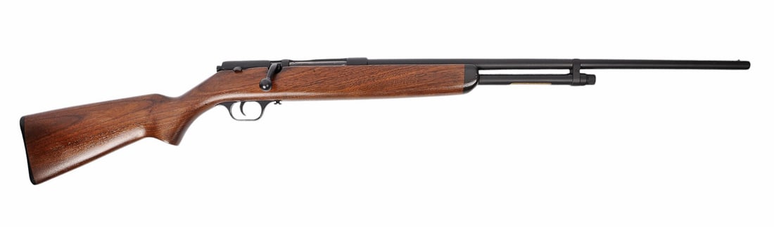 Stevens Model 59A 410 Gauge Bolt-action Shotgun FFL Required: NSN (J2D1): A Stevens Model 59A 410 Gauge Bolt-action Shotgun that is in very good condition with a bright and shiny bore. The action appears to function properly, and the finish shows light signs of refurbishmen