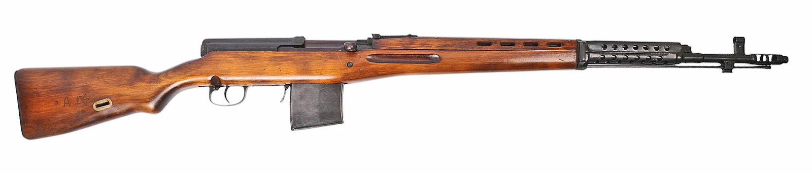Soviet Military WWII SVT-40 7.62x54r Semi-Automatic Rifle - FFL #M02911/ T09078 (W3J1): A desirable 1943-dated Tula Arsenal Soviet Military WWII SVT-40 7.62x54r Semi-Automatic Rifle in good to very good condition with a bright and defined bore. The action appears to function properly, an
