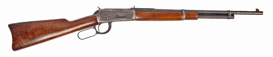 Winchester Model 1894 Saddle Carbine 30-30 Lever-action Rifle FFL Required: 566919 (B3W1): A Winchester Model 1894 Saddle Carbine 30-30 Lever-action Rifle that is in fair condition with a bright and defined bore that needs cleaning. The action appears to function properly, and the finish sh