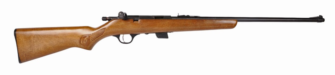 Marlin Glenfield Model 20 22LR Bolt-action Rifle FFL Required: 27491909 (AJE1): A Marlin Glenfield Model 20 22LR Bolt-action Rifle that is in good condition with a bright and defined bore. The action appears to function properly, and the finish shows light wear with scratches to