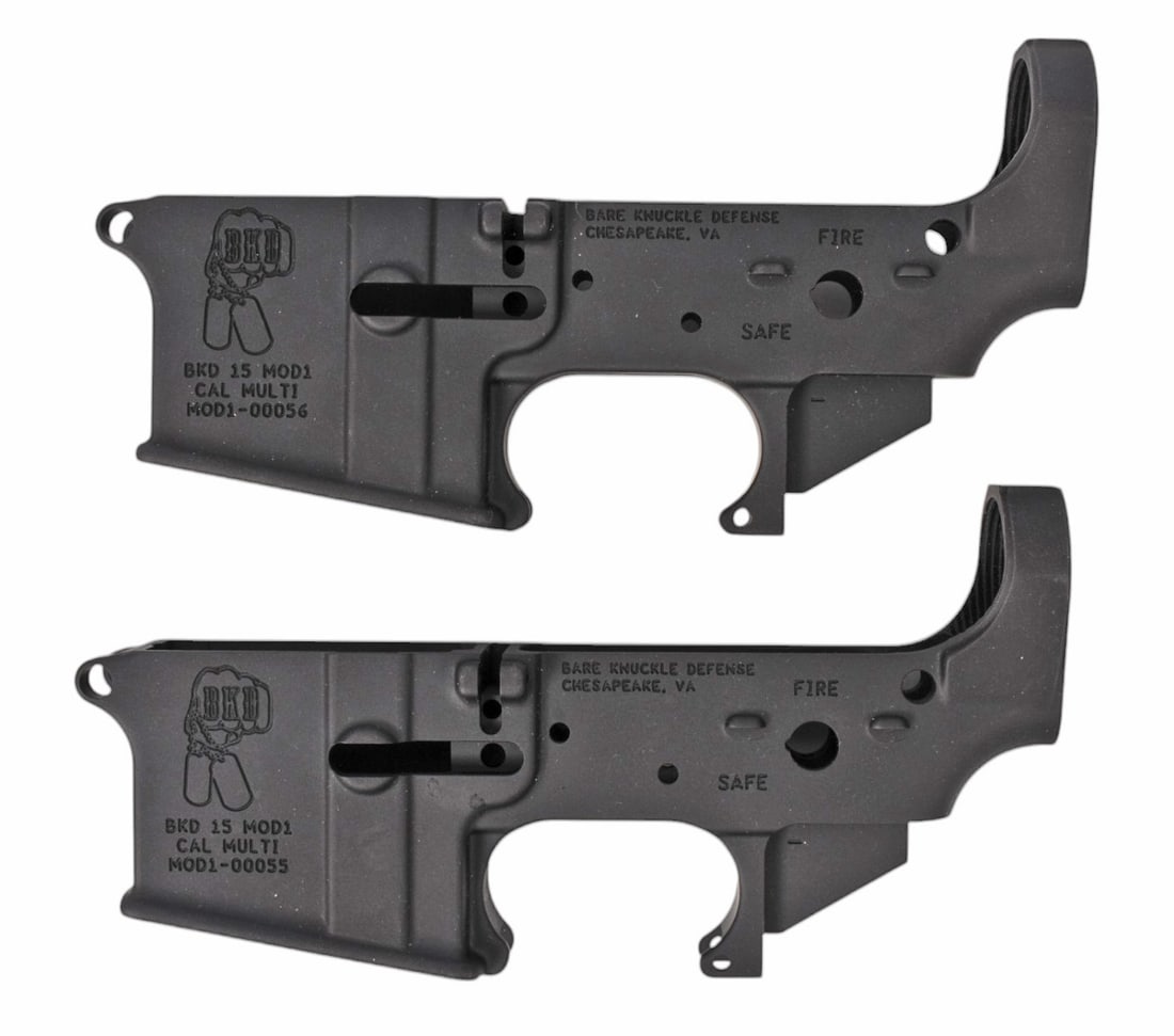 Consecutive Numbered Set of Bare-Knuckle Defense Lower Receivers FFL Required #MOD1-00055/00056 (J) (1 of 13)