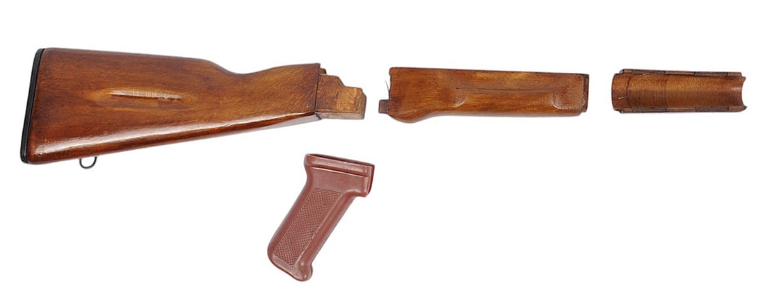 AK Wooden Furniture Set (TAY): A full AK Wooden Furniture Set that is complete with a pistol grip.