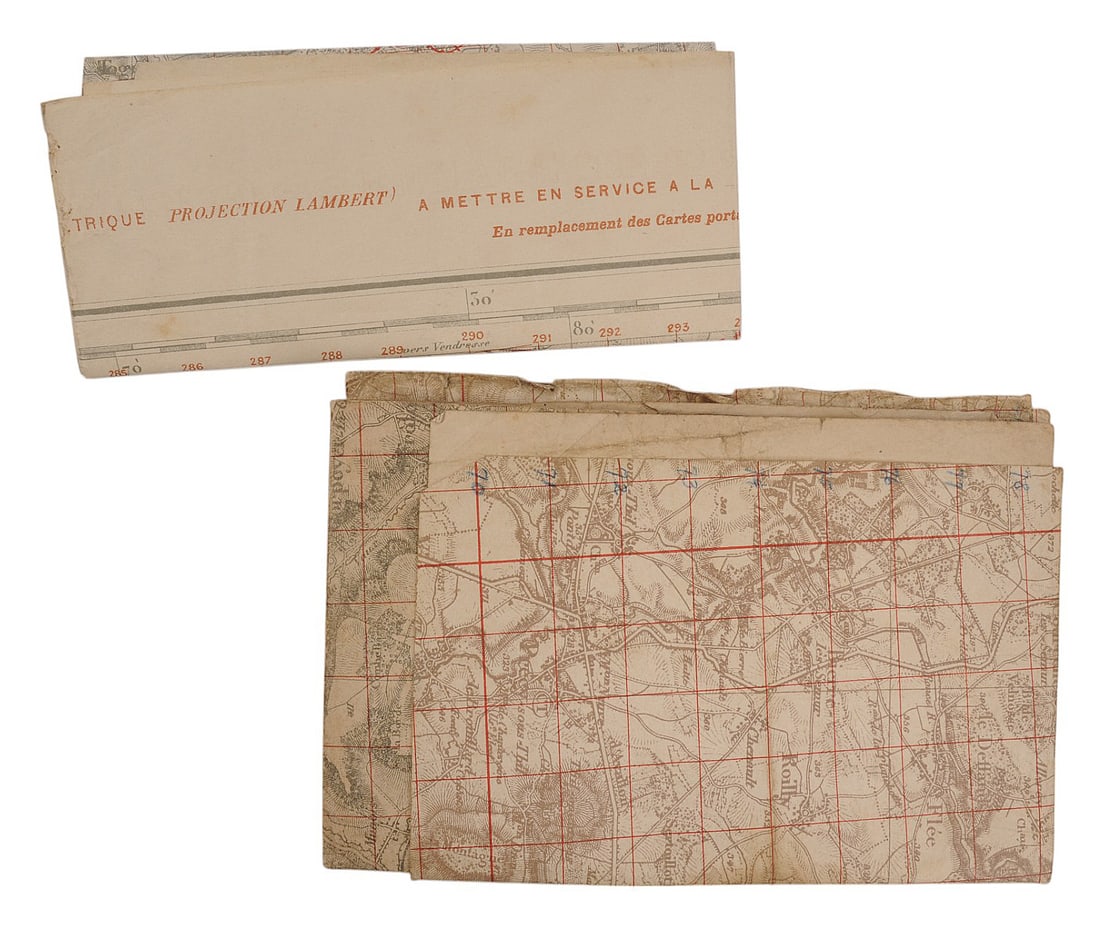 WW1 French Field Maps of Verdun With Poilu Movements Marks (HRT) (1 of 17)