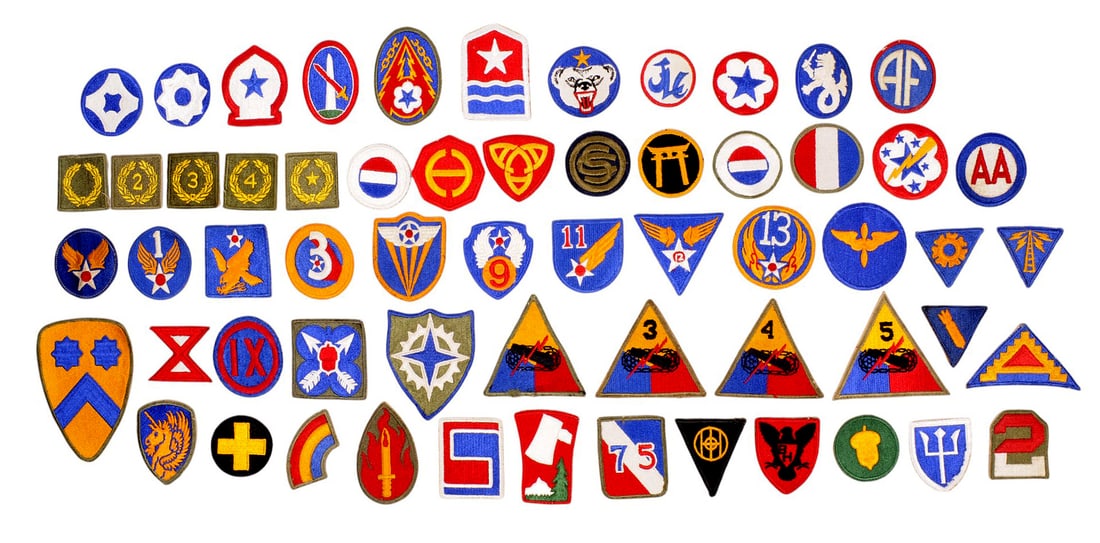 60+ US Military WWII era Shoulder Patches (MIC) (1 of 11)