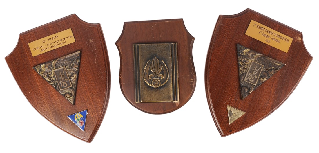 Three French Foreign Legion Plaques  (CPD) (1 of 7)