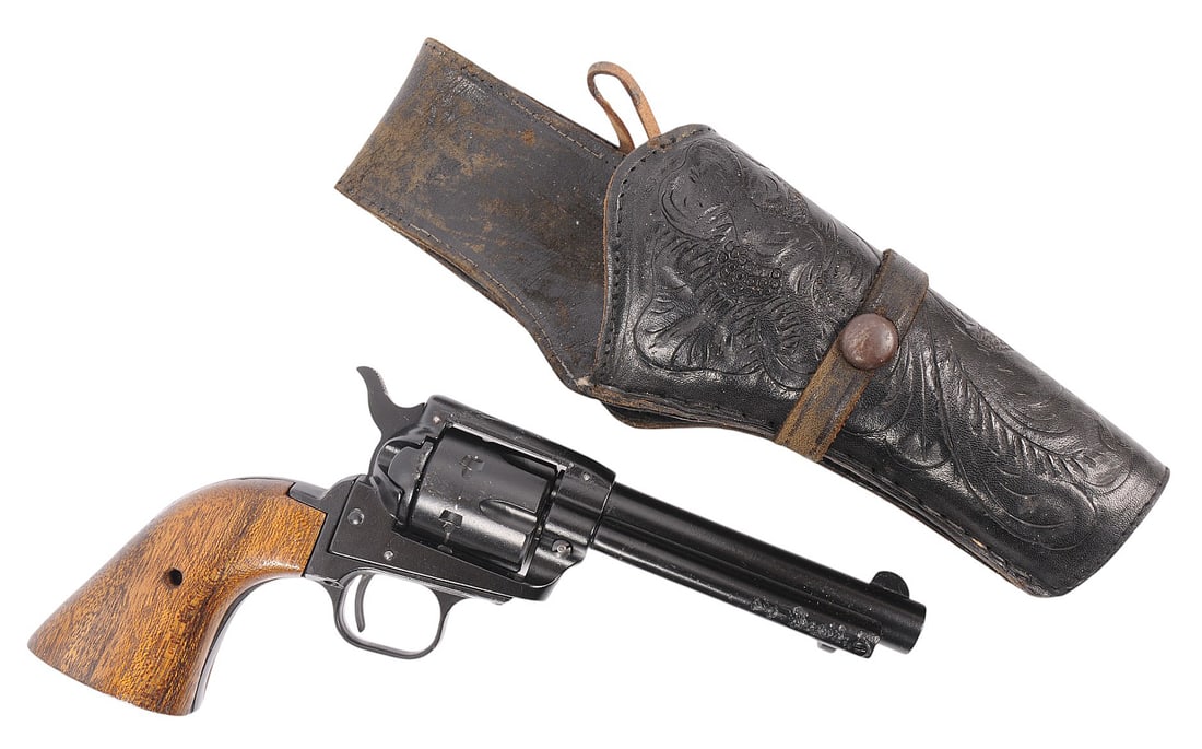 FIE Corp E-15 22LR Single-action Revolver FFL Required: AE61563 (COK1): An FIE Corp E-15 22LR Single-action Revolver that is in good condition with a bright and defined bore. The action has an odd timing issue where after trigger is pulled the cylinder will turn countercl