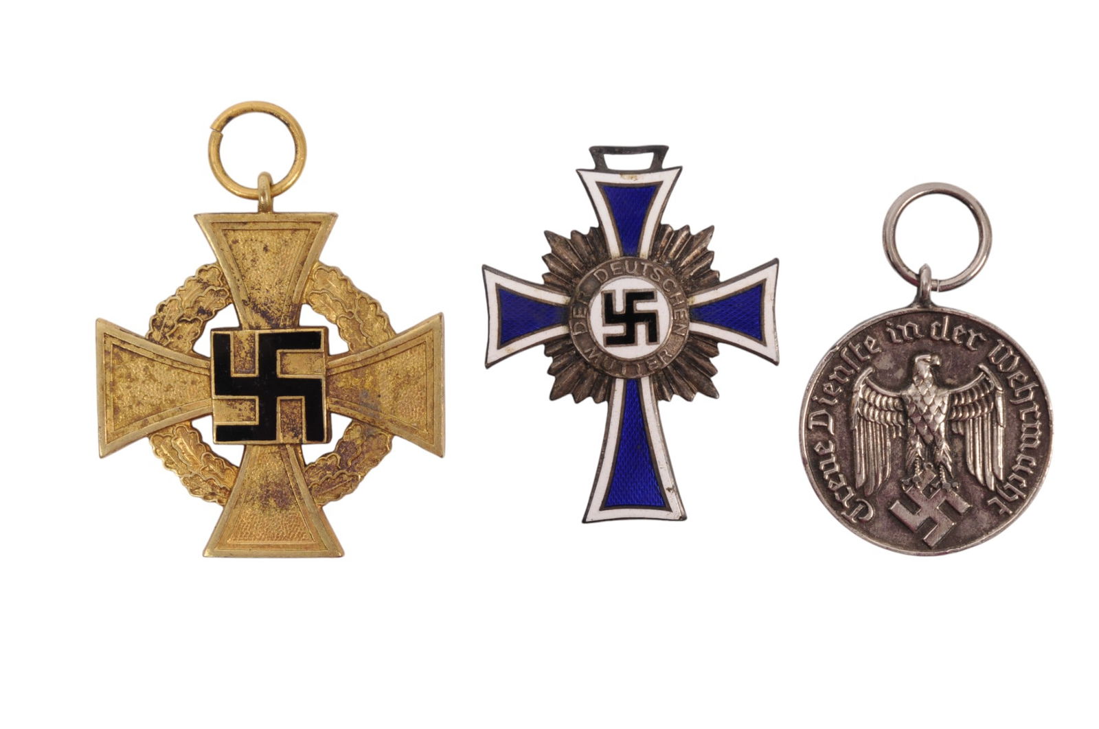 *German WWII Faithful Service Medals 40 / 4 Year & Mother's Cross dated 1934 (HKR) (1 of 9)