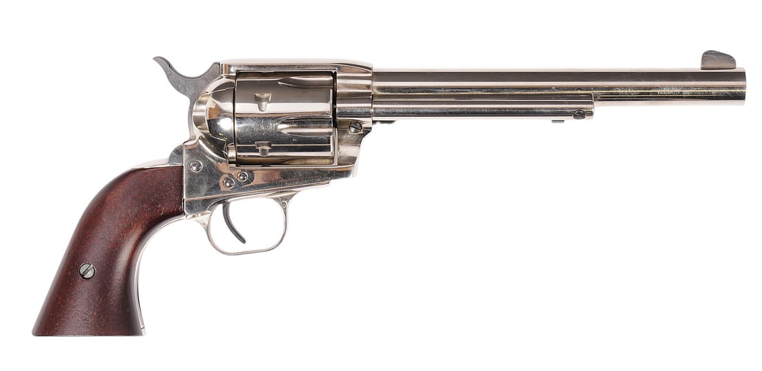 EAA Bounty Hunter 357 Magnum Single Action Revolver FFL Required: # N2642 (S4C1): An EAA Bounty Hunter 357 Magnum Single Action Revolver in very good condition with a bright and defined bore. The action appears to function properly with little to no wear to the original nickel fini