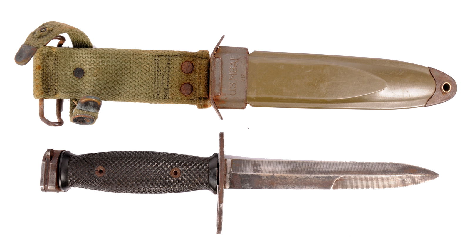 US Military Issued M7 Imperial Manufactured Bayonet with an M8A1 Scabbard (JAS) (1 of 7)