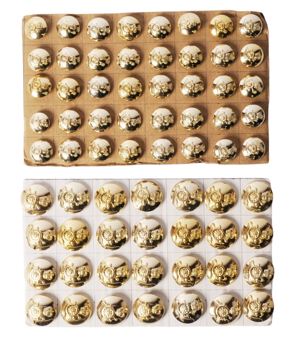Two Boards of British Royal Artillery Dress Buttons (RM) (1 of 5)