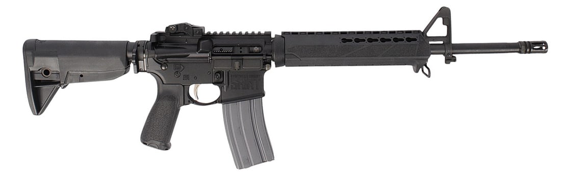 Springfield Saint AR-15 "Style" 5.56mm Semi-Auto Rifle #ST083523 (JGD1): A Springfield Saint AR-15 "Style" 5.56mm Semi-Auto Rifle in very good condition with a bright and defined bore. The action appears to function properly with little to no cosmetic wear to the finish. T