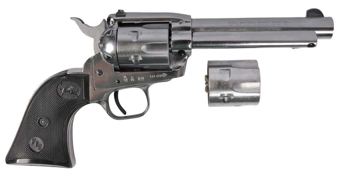 FIE/Tanfoglio Model E.15 .22LR/Magnum Revolver FFL Required: TB98835 (RDW1): A FIE/Tanfoglio Model E.15 .22LR/Magnum Revolver that is in good to very good condition with a bright and defined bore. The action appears to function properly with a tight lockup, and the finish show