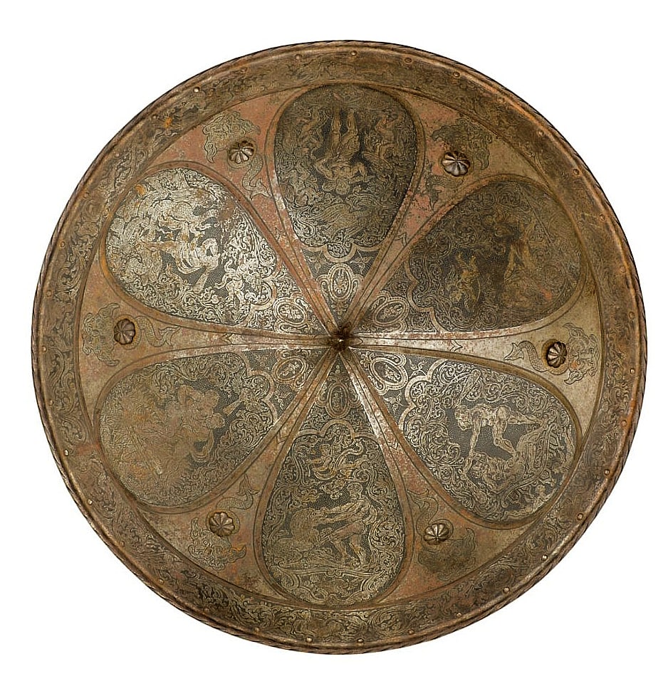 Indo-Persian Style 19th Century Made Warrior Shield (C4P) (1 of 9)