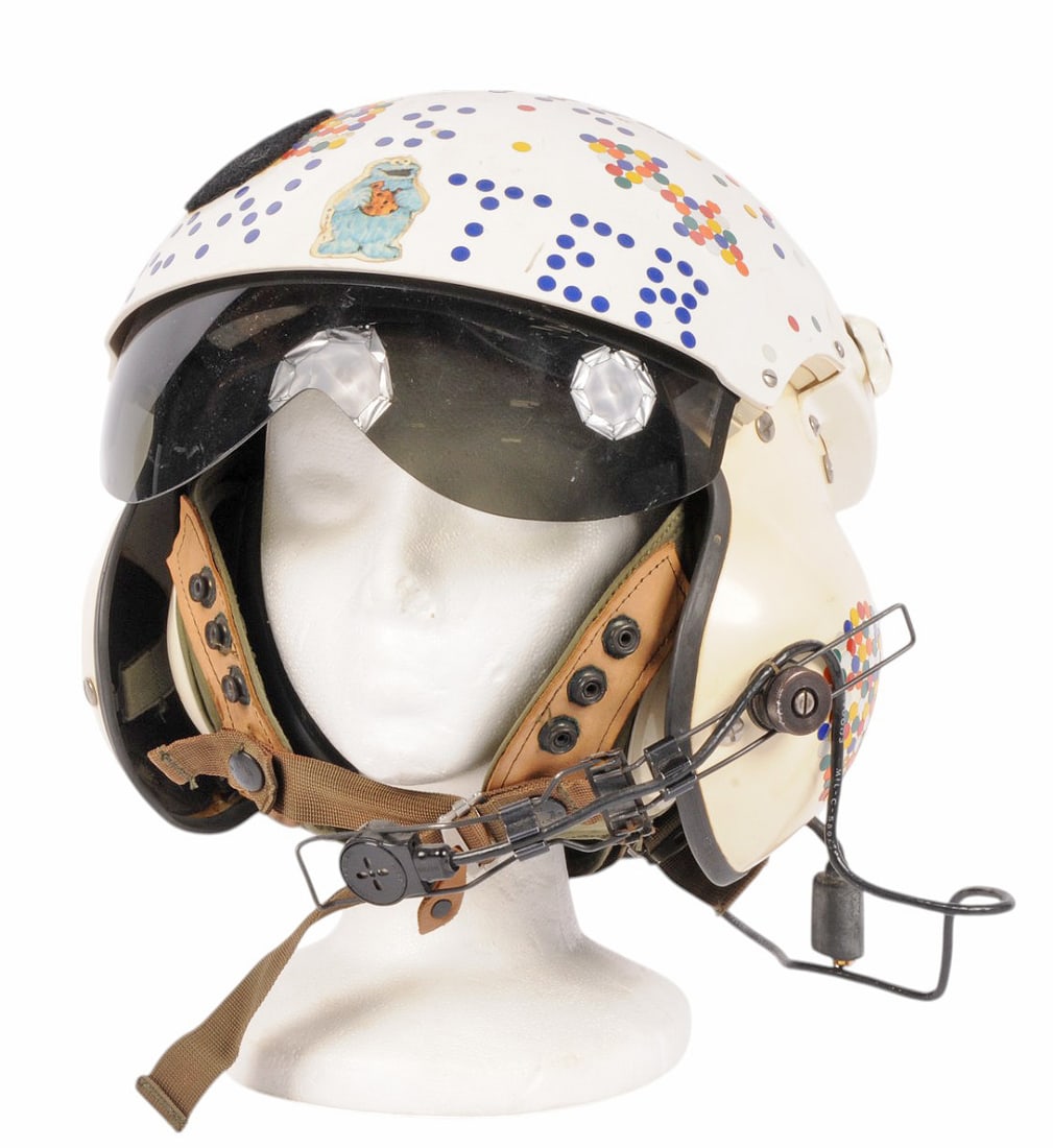 US Military Issue "Cookie Monster" Personalized Helicopter Flight Helmet (JAS) (1 of 11)