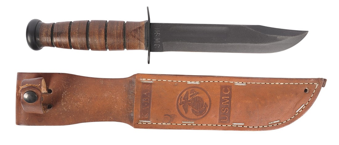 US Marine Corps WWII style modern era MK-2 Fighting Knife (HKR) (1 of 8)
