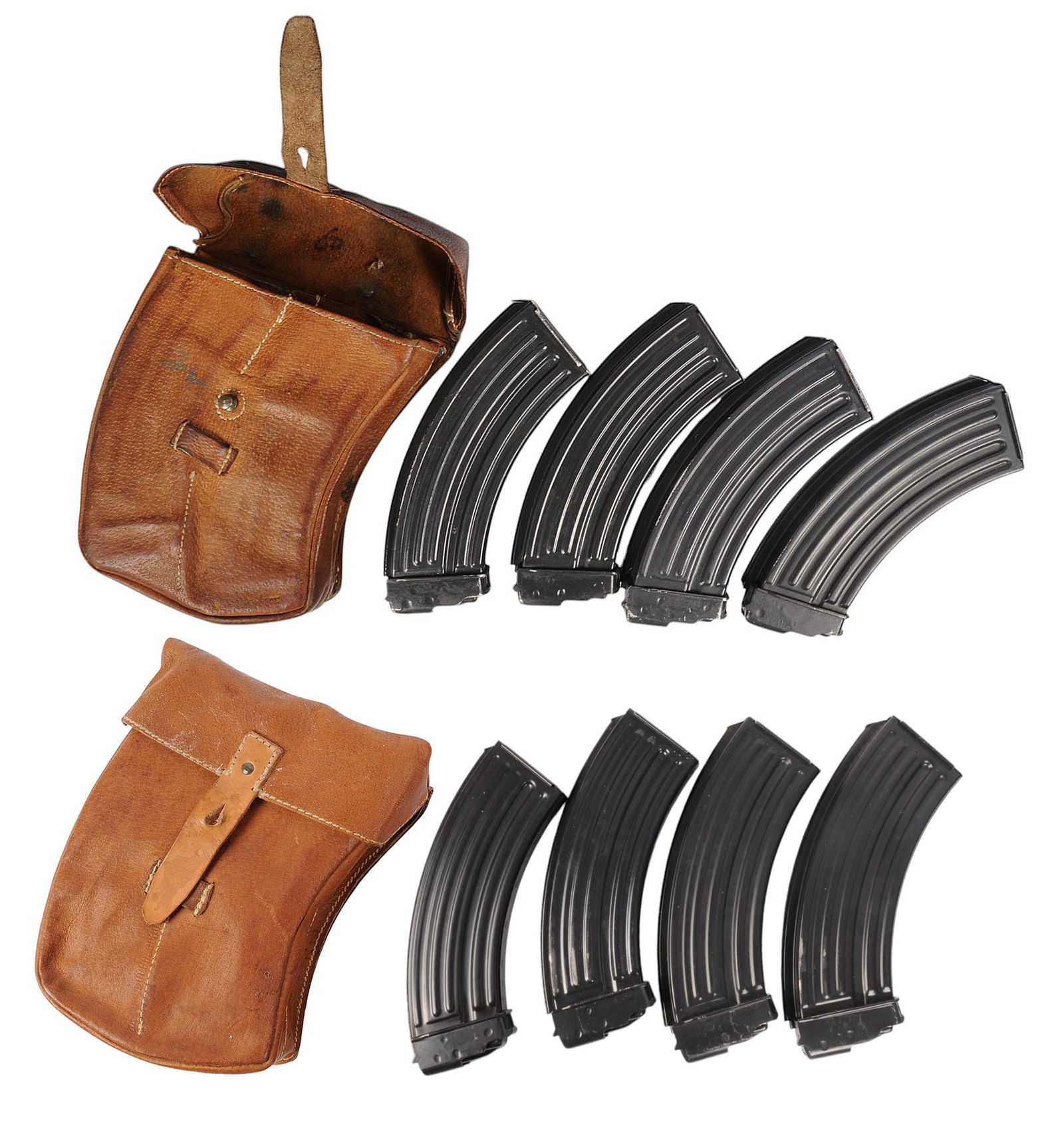 Czech Military Leather 4 Cell Mag Pouch Lot of 2 and VZ58 30 Round Magazine Lot of 8 (JGD) (1 of 16)