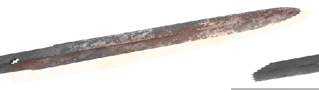Rare Japanese Edo Period (1603 -1868) Yari Spear Blade (APL): A Rare Japanese Edo Period (1603 -1868) Yari Spear Blade in good condition. The blade has moderate wear and surface rust from age and service. Japanese spear heads are called a Yari, which is a tradit